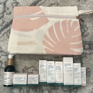 Biossance travel set with bag NIB